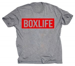 The official BoxLife Tee! The perfect shirt inside or outside the gym. Just $22!
