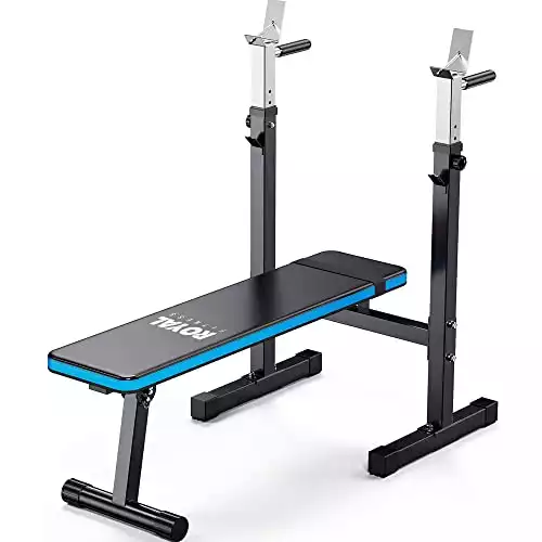 Royal Fitness Weight Bench with Barbell Rack