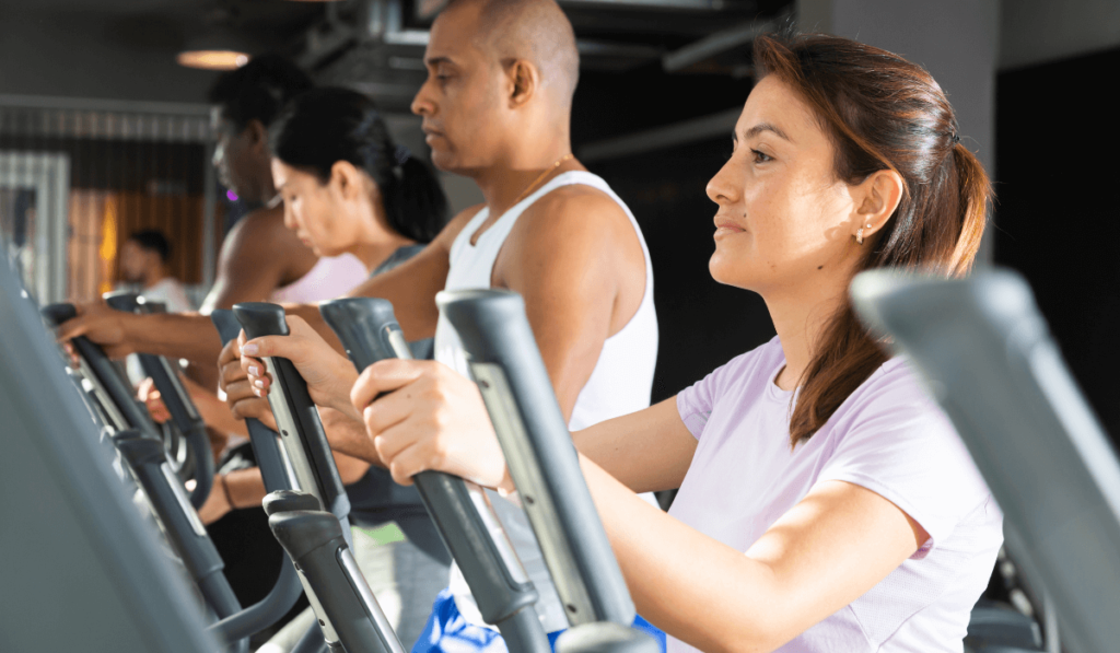 A group of people wondering how much time is need on elliptical to see results