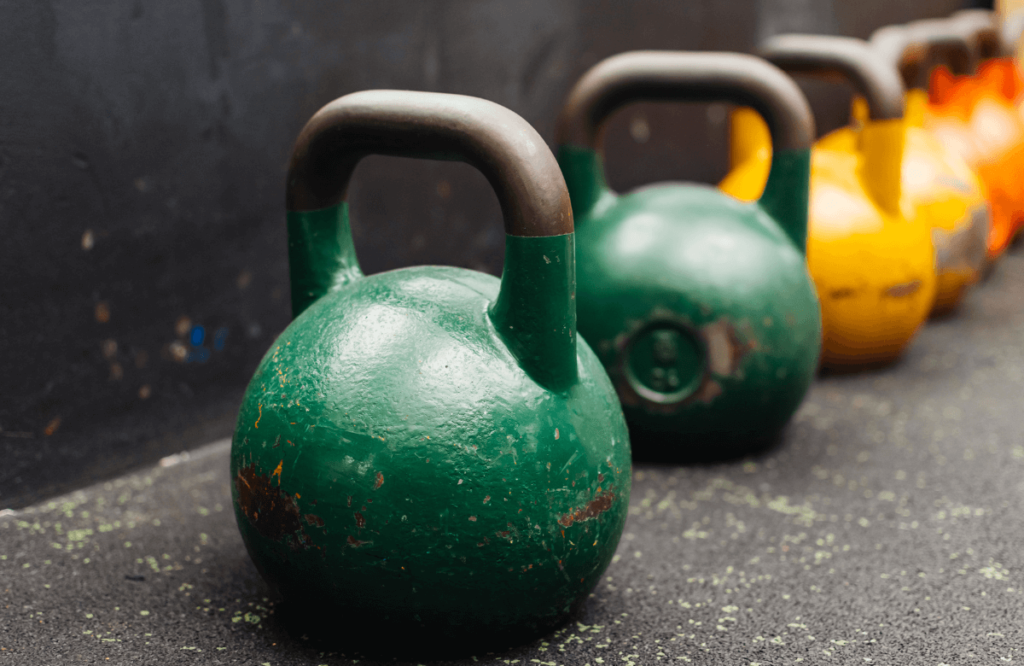 Some kettlebells that can be used to do the kettlebell clean exercise