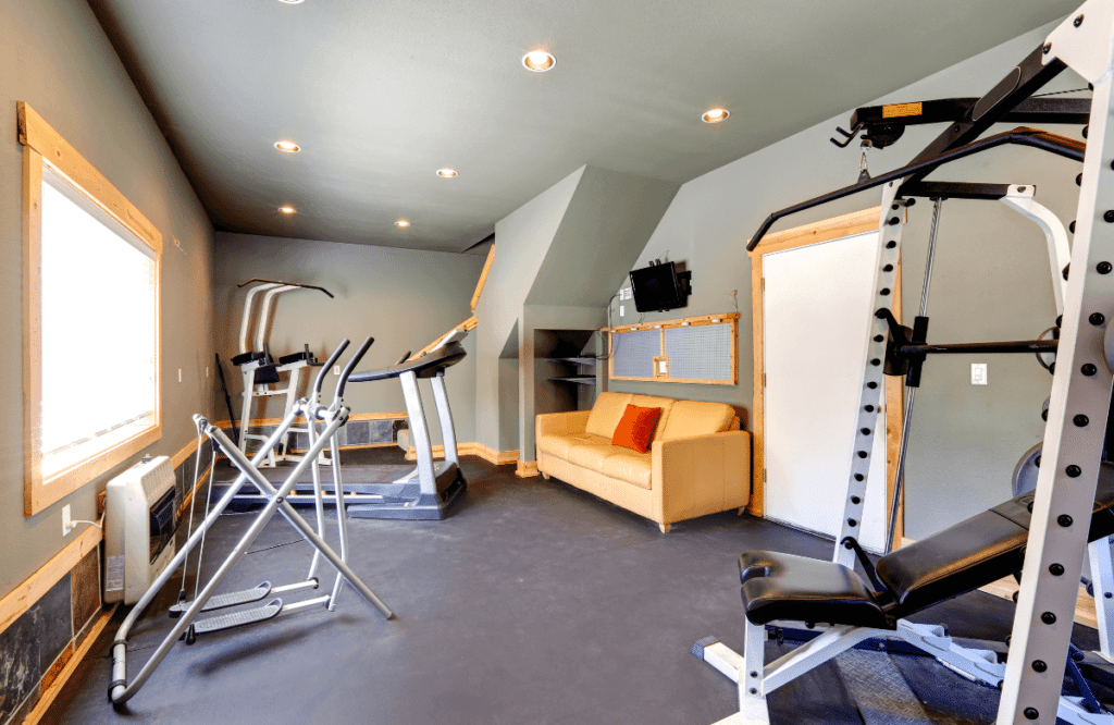 One of the home gym ideas on a budget you can try at home