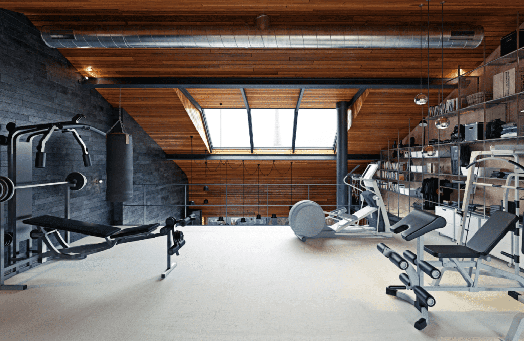 A design home gym with budget machines