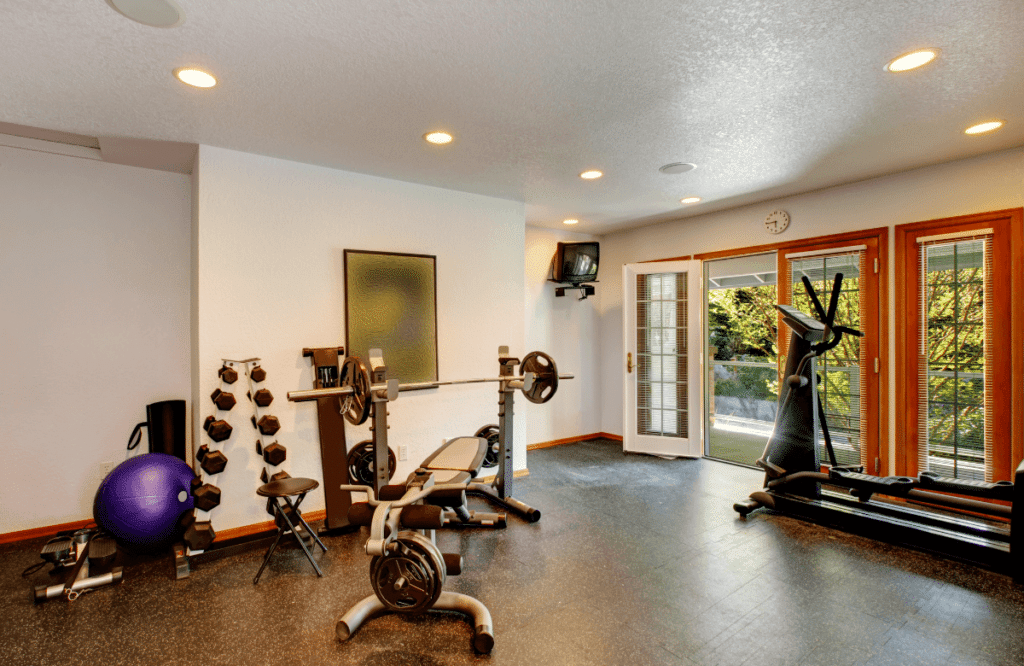 A home gym with the right space and machines