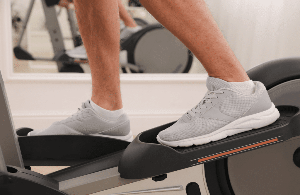 A man using the best foldable treadmill