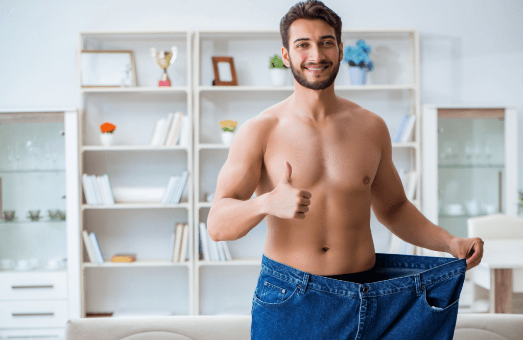 A man who lost calories thanks to the 8-week weight loss before and after challenge