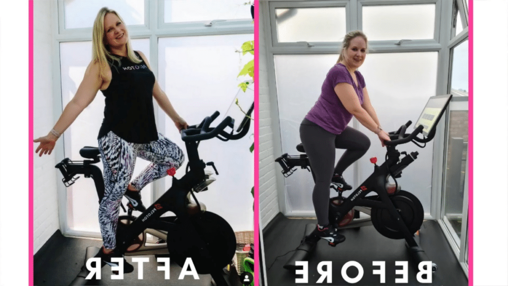 Stationary bike weight loss before and after hot sale