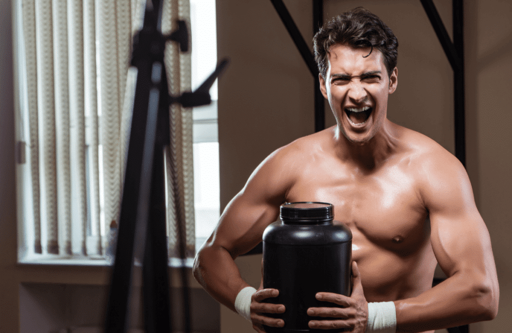 A happy man because of the pre-workout benefits
