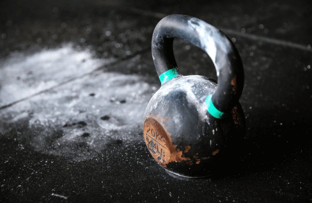 An adjustable kettlebell in a gym