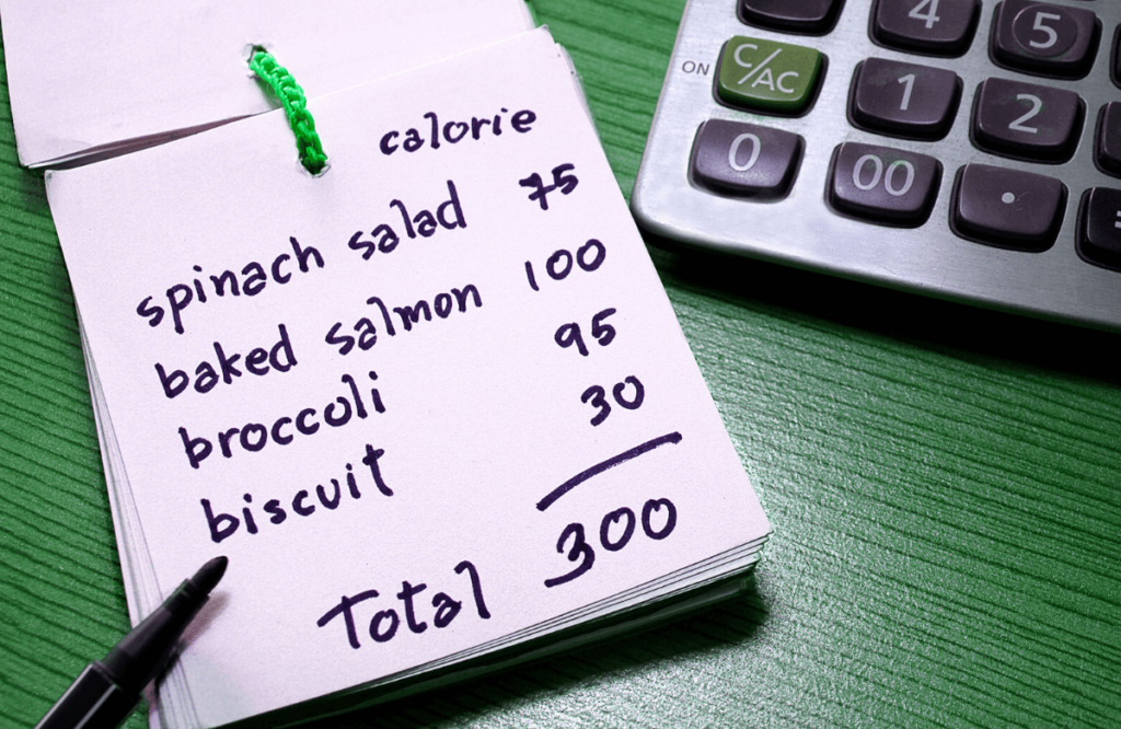 Calories of food calculated