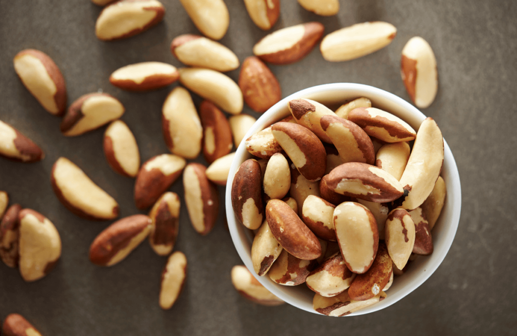 A bowl of brazilian nuts