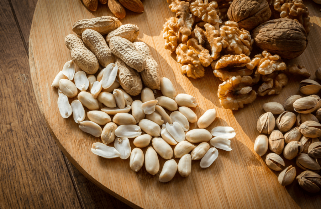 Some of the healthiest nuts on a plate