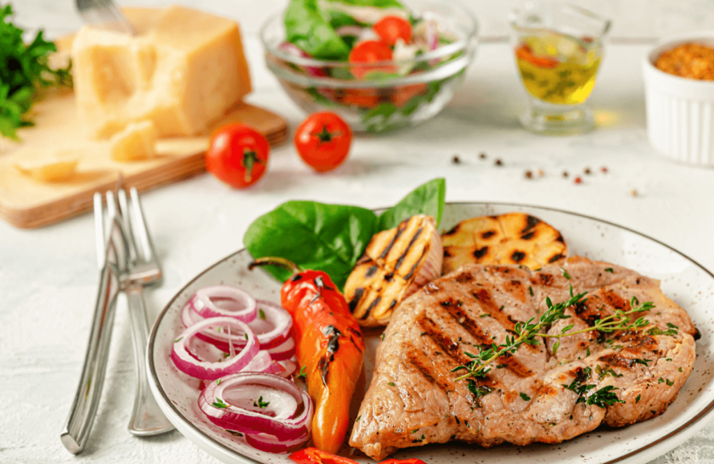 Plate full of healthy ingredients