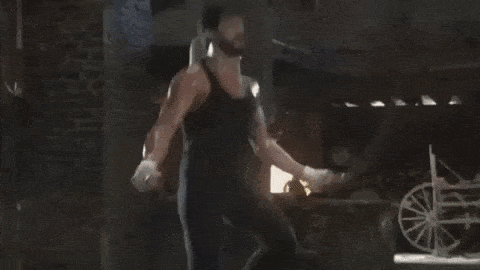 Sylvester Stallone doing jump rope