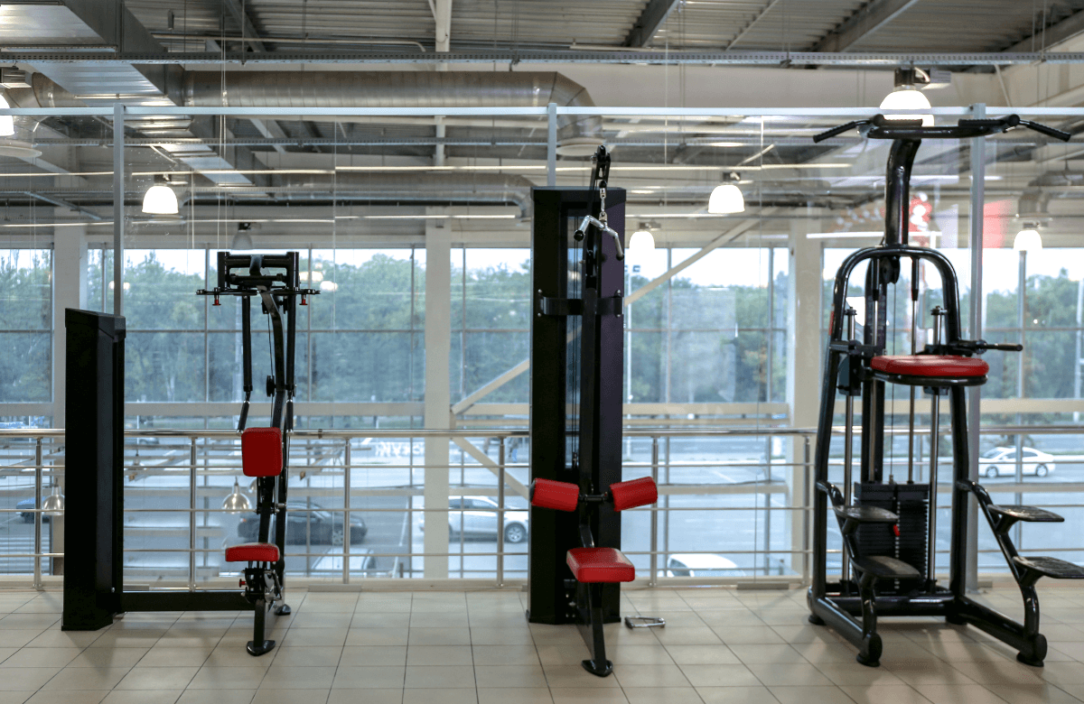 Different lifting machines, including a cable deadlift machine