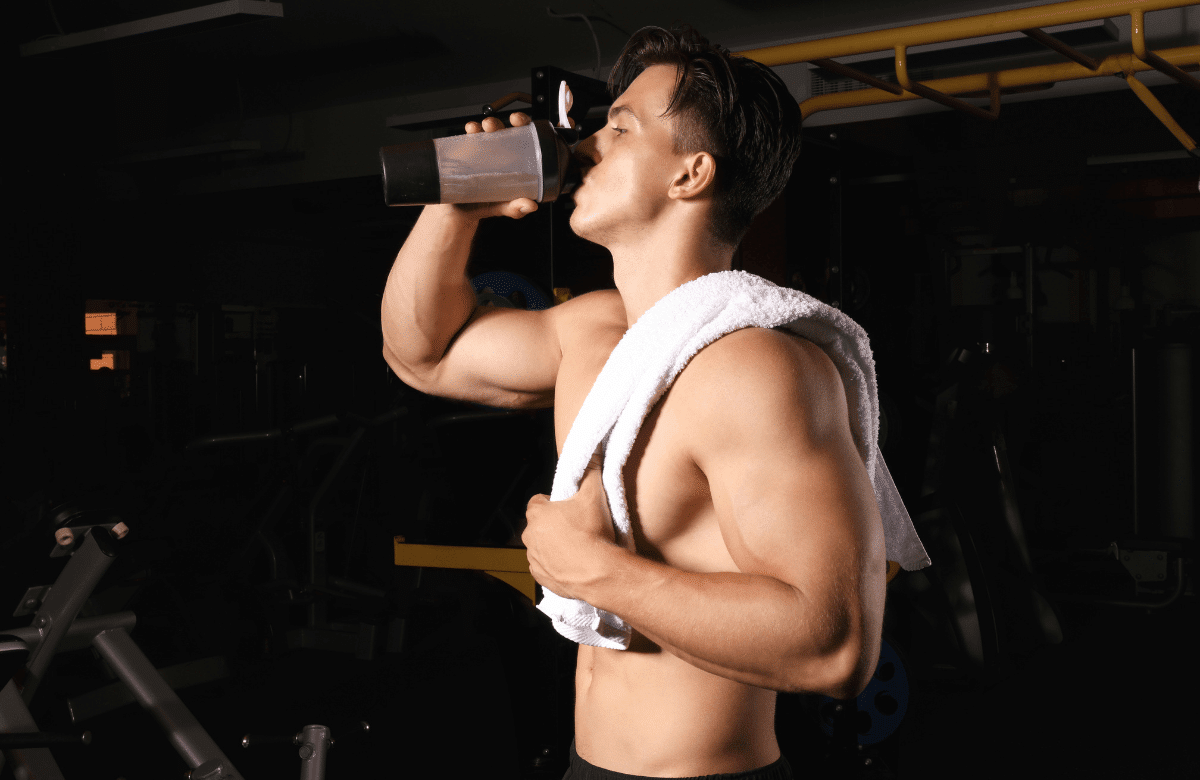 A man wondering how to get rid of pre-workout side effects