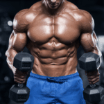 A muscular man above the average chest size for men