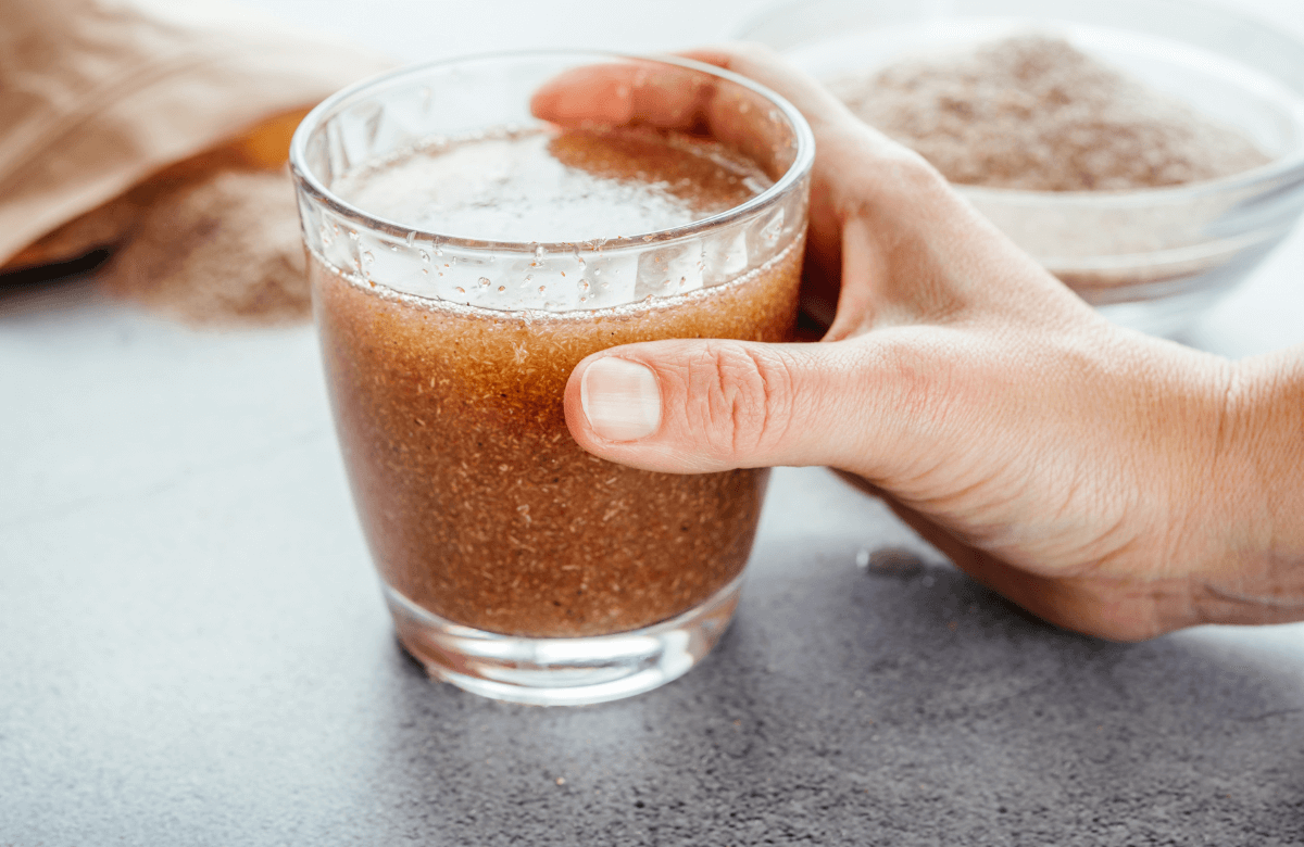 A glass of metamucil used for weight loss management