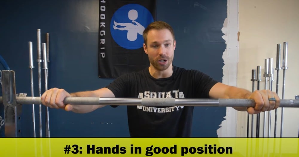 Squat Hands in good psition