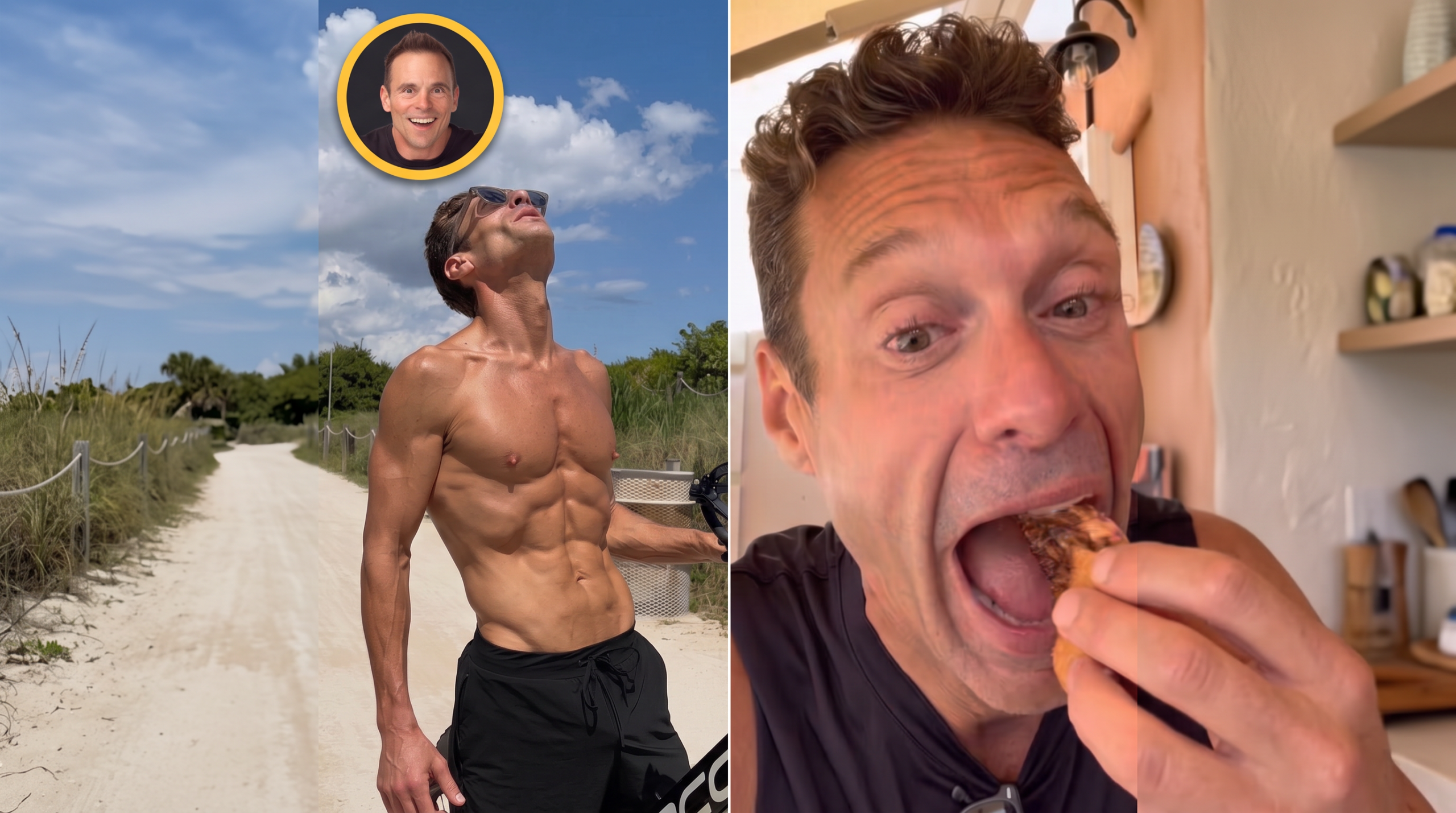 ryan-seacrest-shredded-balance-pizza-cinnamon-buns